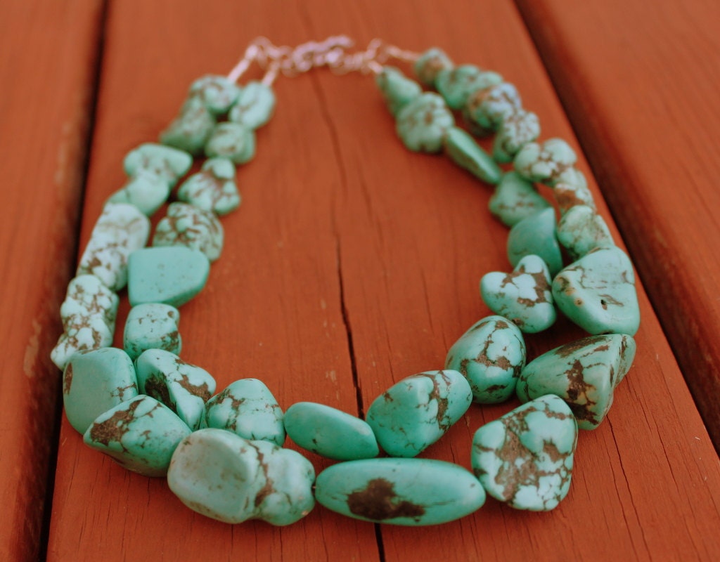 Türkis Halskette, Chunky Halskette von DreamzBoutique