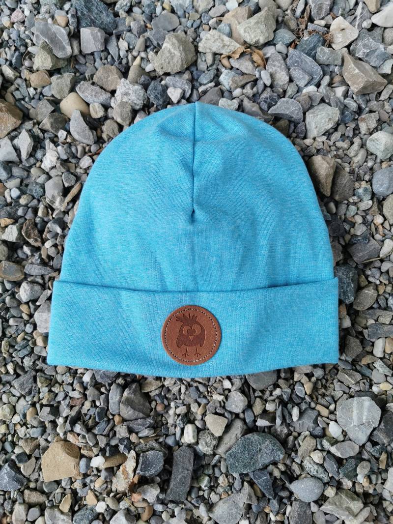 Hipster Mütze Blau Beanie Unisex Jungen Mädchen von DreckspatzShop