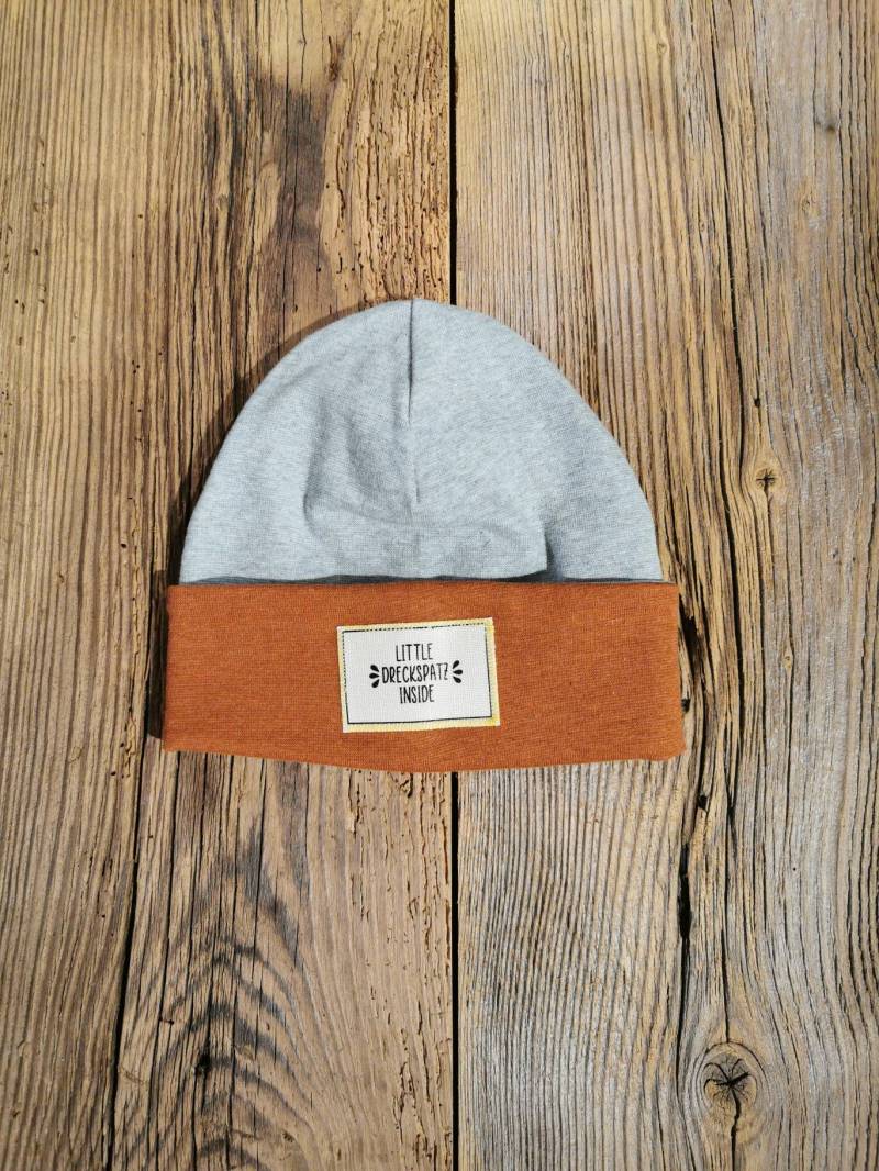 Hipster Mütze Mint/Rost Beanie Unisex Jungen Mädchen von DreckspatzShop