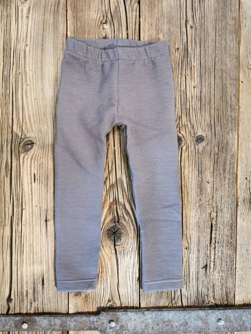 Leggins Aus Ripp Jersey in Taupe Unisex Hose Kinder von DreckspatzShop