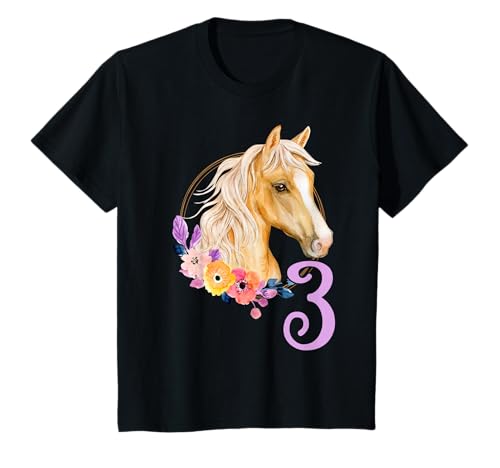 Ich bin drei 3 Jahre alt Pferd Mädchen Dritter Geburtstag T-Shirt Ich bin drei 3 Jahre alt Pferd Mädchen Dritter Geburtstag T-Shirt von Drei Jahre Pferd 3 Jahre alt Geburtstag Regenbogen