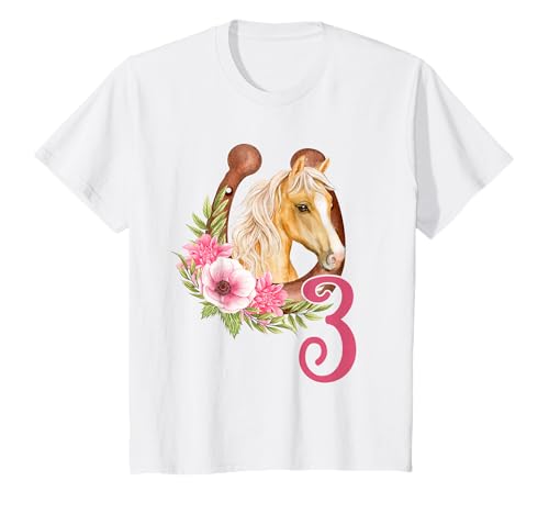 Ich bin drei 3 Jahre alt Pferd Mädchen Dritter Geburtstag T-Shirt Ich bin drei 3 Jahre alt Pferd Mädchen Dritter Geburtstag T-Shirt von Drei Jahre Pferd 3 Jahre alt Geburtstag Regenbogen