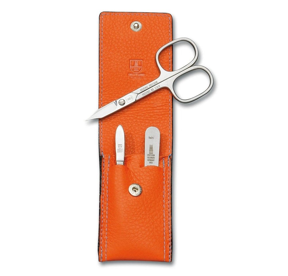 Dreiturm Solingen Maniküre-Etui DREITURM 3-teiliges Maniküre-Etui – Made in Solingen - Modell Arancio, 1 tlg. von Dreiturm Solingen