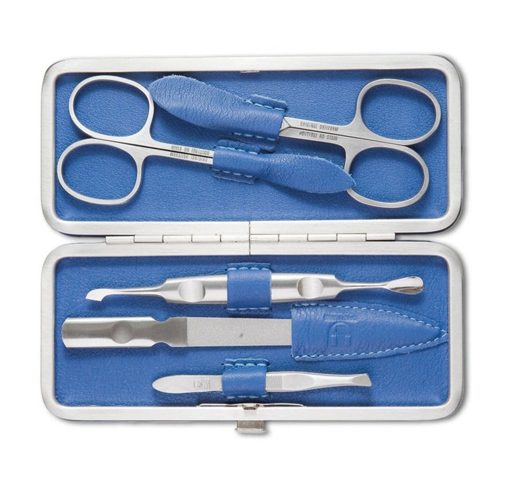 Dreiturm Solingen Maniküre-Etui DREITURM 5-teiliges Maniküre-Etui – Made in Solingen - Modell Kobalt, 1 tlg. von Dreiturm Solingen