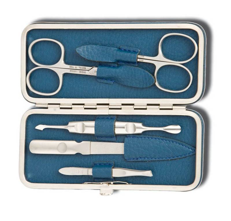 Dreiturm Solingen Maniküre-Etui DREITURM 5-teiliges Maniküre-Etui – Made in Solingen - Modell Petrol, 1 tlg. von Dreiturm Solingen