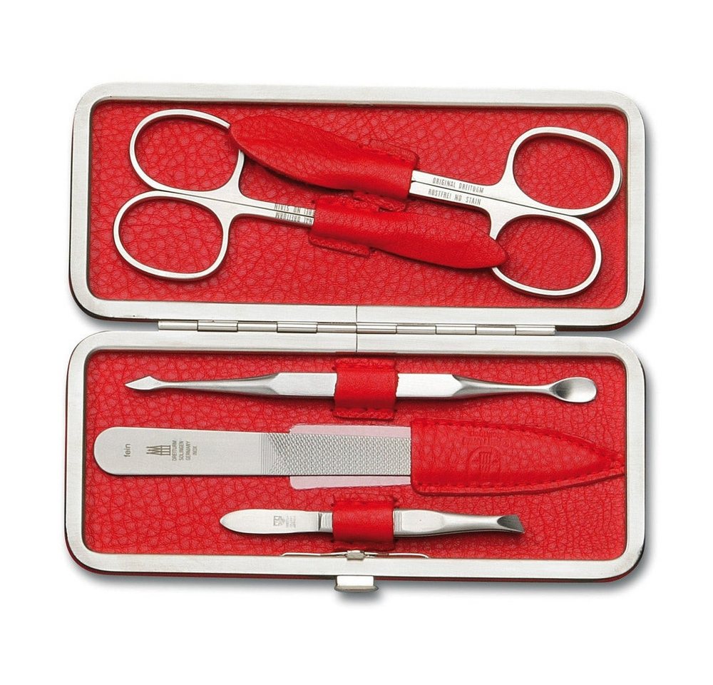 Dreiturm Solingen Maniküre-Etui DREITURM 5-teiliges Maniküre-Etui – Made in Solingen - Modell Rosso, 1 tlg. von Dreiturm Solingen