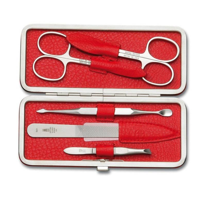 Dreiturm Solingen Maniküre-Etui DREITURM 5-teiliges Maniküre-Etui – Made in Solingen - Modell Rosso, 1 tlg. von Dreiturm Solingen