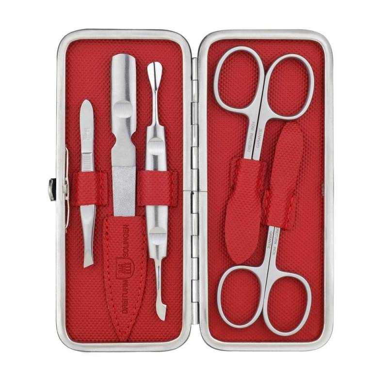 Dreiturm Solingen Maniküre-Etui DREITURM Maniküre-Etuis – 5-teilig - Made in Solingen - Modell Red Tex, 1 tlg. von Dreiturm Solingen