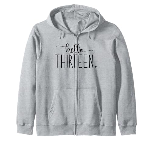 Dreizehn Geburtstag Mädchen Thirteen Herz ich Bin 13 Mädchen Kapuzenjacke von Dreizehn Geburtstag Mädchen Thirteen Herz Mädchen