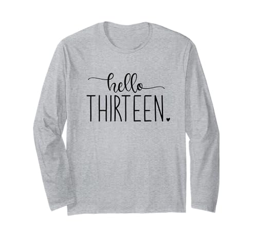 Dreizehn Geburtstag Mädchen Thirteen Herz ich Bin 13 Mädchen Langarmshirt von Dreizehn Geburtstag Mädchen Thirteen Herz Mädchen