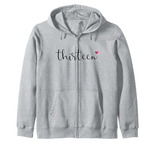 Dreizehn Geburtstag Mädchen Thirteen Herz ich bin 13 Mädchen Kapuzenjacke Dreizehn Geburtstag Mädchen Thirteen Herz ich bin 13 Mädchen Kapuzenjacke von Dreizehn Geburtstag Mädchen Thirteen Herz Mädchen