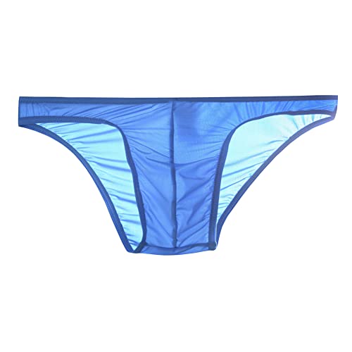 Drelaar Herren Dünne Seidige Unterwäsche Slip Bequeme Unterhose, blau, L von Drelaar