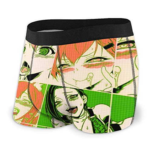 Drempad Herren Boxershorts,Unterwäsche Unterhosen, Boxer Briefs for Men,Anime Ahegao Cool with Elastic Belt Youth Underwear Boxers von Drempad