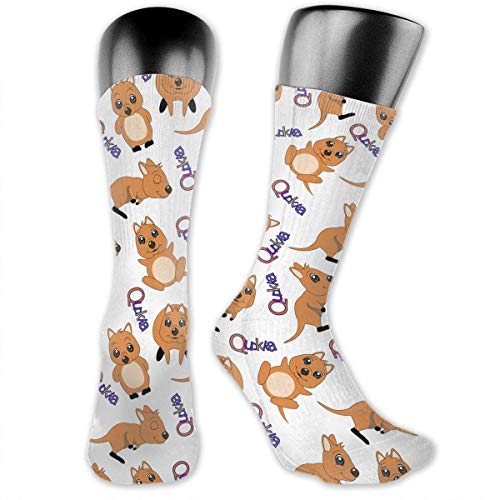 Drempad Luxury Sportsocken Cute Australia Quokka Pattern Socks For Men Or Women, All-Season Sports Workout Training Mid Calf Crew Socks von Drempad