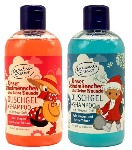 2er Pack Dresdner Essenz Schnatterinchen 2in1 Duschgel & Shampoo 250ml+ Unser Sandmännchen 2in1 Duschgel & Shampoo 250ml von Dresdner Essenz