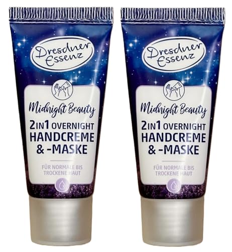 2er Pack. Dresdner Essenz 2in1 Overnight Handcreme und -maske Midnight Beauty 2 x 20ml von Dresdner Essenz