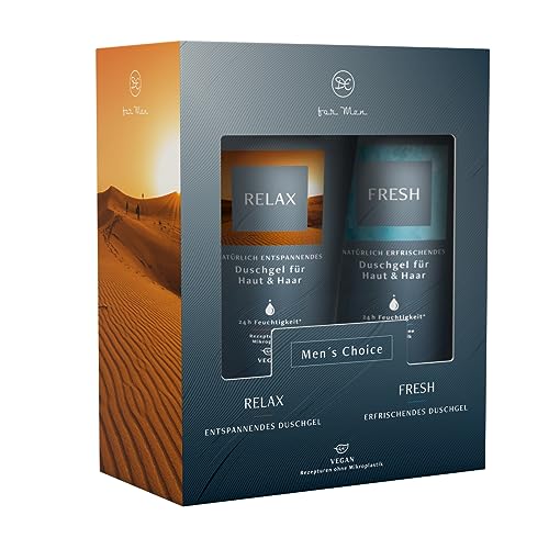 Dresdner Essenz Geschenkset für Männer | 2 in 1 Duschgele für Männer | Wellness Geschenk für Männer | 2 x 200ml von Dresdner Essenz
