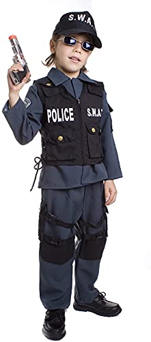 Dress Up America SWAT-Kostüm für Kinder - Deluxe S.W.A.T. Polizisten-Anziehset für Jungen und Mädchen von Dress Up America
