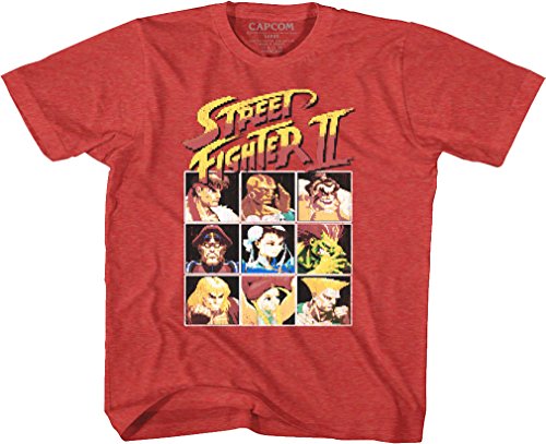 Street Fighter - - Unisex-Kind 8Bit T-Shirt, 2T, Vintage Red von DressCode