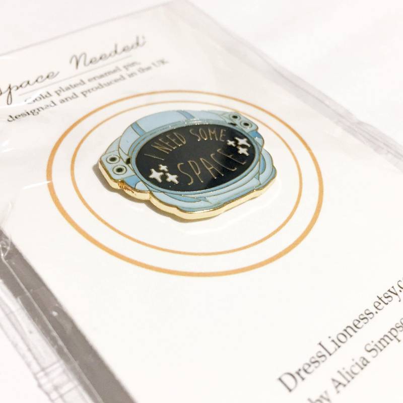 Spaceman Pun Emaille Pin von DressLioness