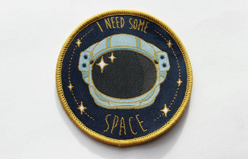 Spaceman Pun Stoff Aufnäher von DressLioness