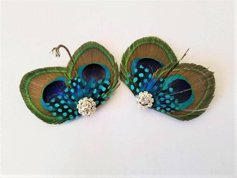 Pfau Schuhclips, Personalisierbar von DressMyWedding