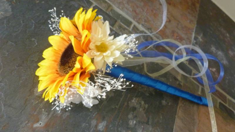 Sonnenblume, Daisy Blumenmädchen Zauberstab, Kunstblumen von DressMyWedding
