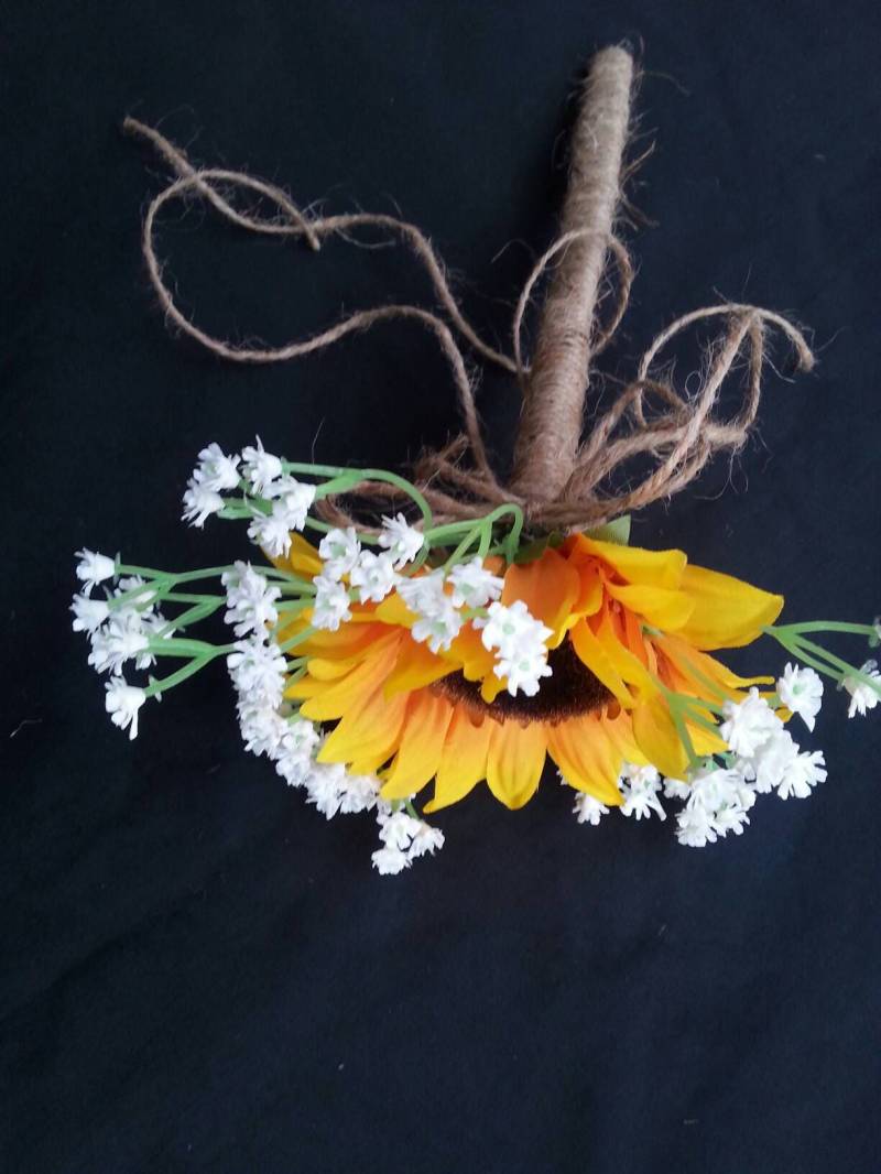 Sonnenblumen Zauberstab, Blumenmädchen Schleierkraut Kunstblumen von DressMyWedding