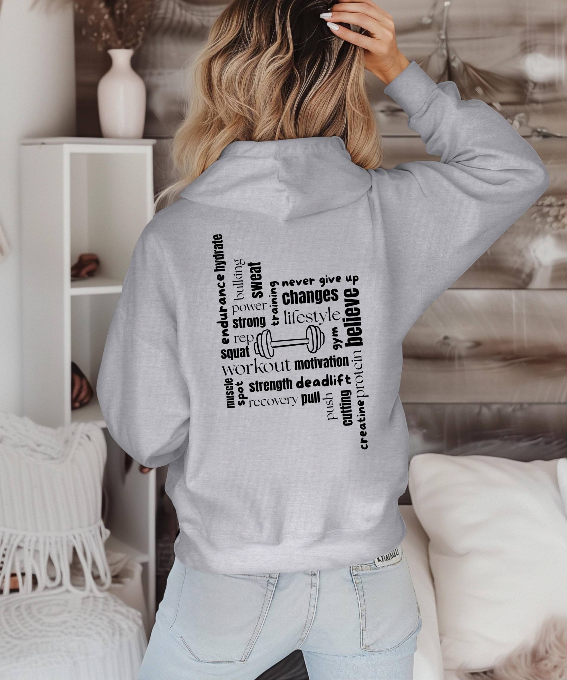 Gildan 18500 Hoodie, Fitness-Motivations-Hoodie, Fitnessstudio-Zitat-Sweatshirt, Workout-Hoodie, Bodybildungsgeschenk Für Sie Und Ihn von DressSenseShop