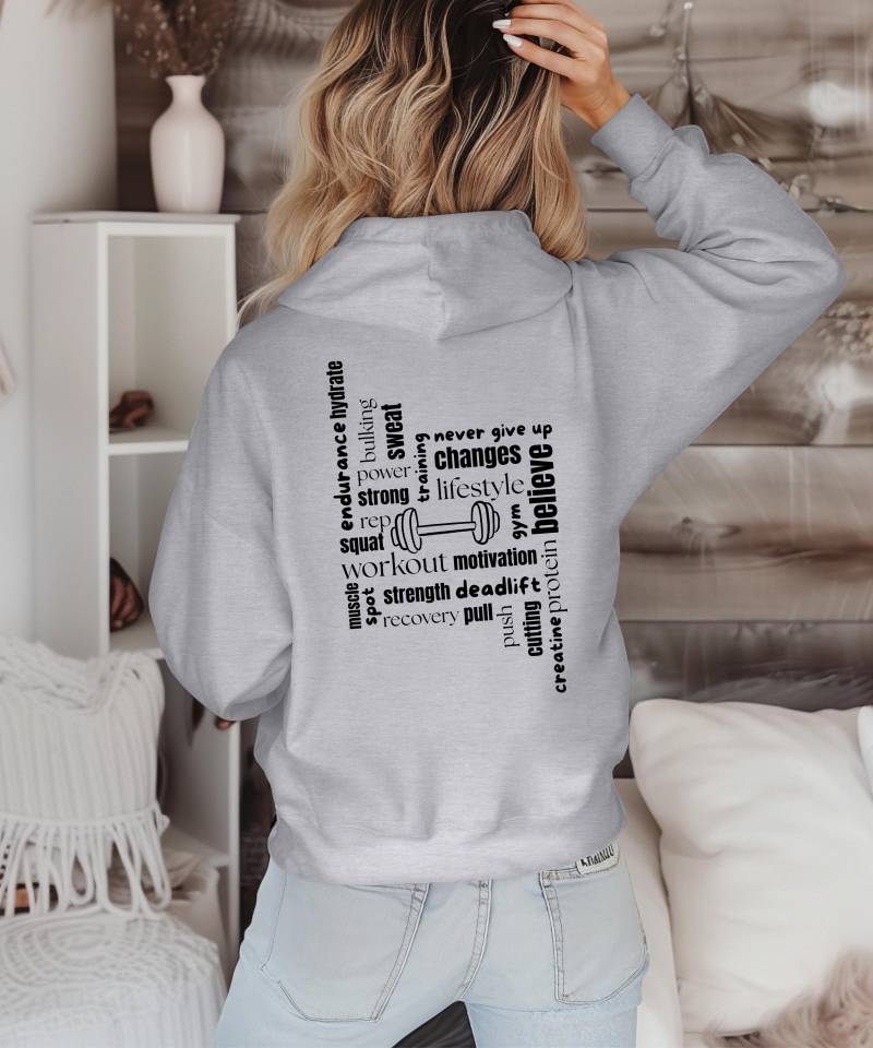Gildan 18500 Hoodie, Fitness-Motivations-Hoodie, Fitnessstudio-Zitat-Sweatshirt, Workout-Hoodie, Bodybildungsgeschenk Für Sie Und Ihn von DressSenseShop