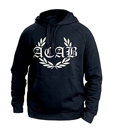 Dressfactor ACAB Herren Hoodie | A.C.A.B. Laurel Wreath | All Cops Are Bastards | Farbe Schwarz | Größe M von Dressfactor