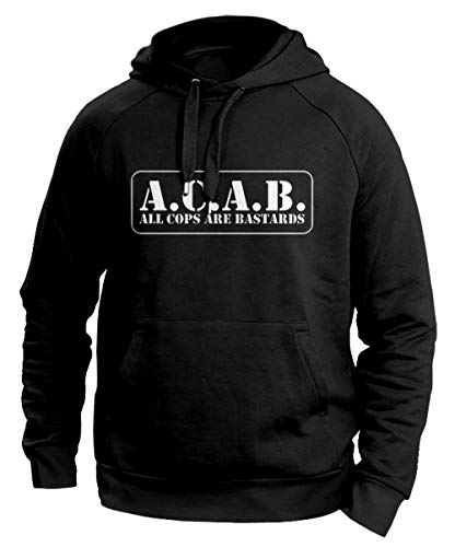 Dressfactor ACAB Herren Hoodie | A.C.A.B. Stencil | All Cops Are Bastards | Farbe Schwarz Größe S-3XL (3XL) von Dressfactor