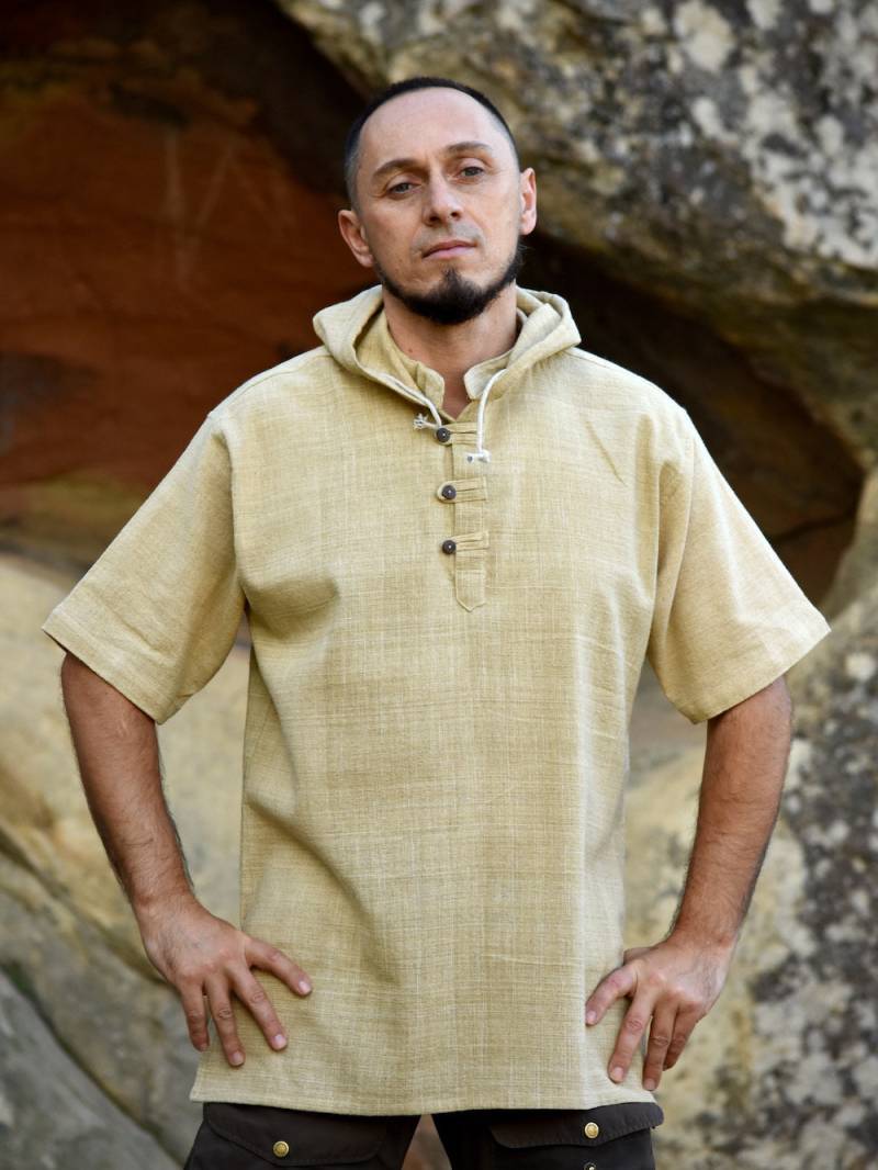 Hanf-Hemd | 100% Hanf Kapuzenpullover Baja Kleidung Herren Bio-Kleidung Handgewebte von HempOrigins
