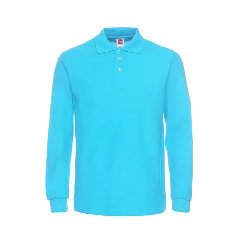 Dressnu Herren T-Shirt Baumwolle Poloshirt Revers Langarm, Seeblau, L Dressnu Herren T-Shirt Baumwolle Poloshirt Revers Langarm, Seeblau, L von Dressnu
