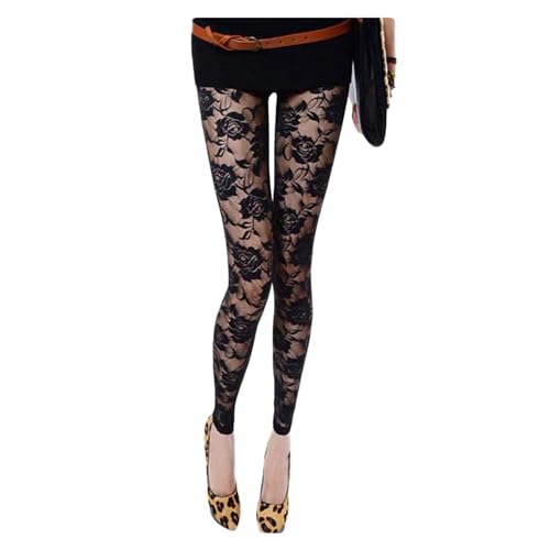 Dressnu Süße Spitze, Rose, ausgehöhlte Hose, Damen, dünn, dünn, Schwarz , L Dressnu Süße Spitze, Rose, ausgehöhlte Hose, Damen, dünn, dünn, Schwarz , L von Dressnu