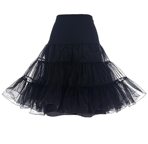 DRESSTELLS Petticoat Unterrock Damen Reifrock Dirndl Petticoats Schwarz 1950er Rockabilly Kleider Pettycode Unterrock Kurz Tüllrock Meerjungfrau Kostüm Black XL DRESSTELLS Petticoat Unterrock Damen Reifrock Dirndl Petticoats Schwarz 1950er Rockabilly Kleider Pettycode Unterrock Kurz Tüllrock Meerjungfrau Kostüm Black XL von DRESSTELLS