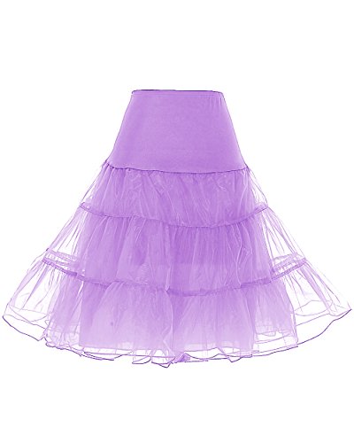 DRESSTELLS 1950 Petticoat Reifrock Unterrock Petticoat Underskirt Crinoline für Rockabilly Kleid Lavender S von DRESSTELLS