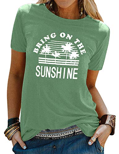 Dresswel Damen Bring On The Sunshine T Shirt Kurzarm Rundhals Regenbogen Top T-Shirt Sommer Oberteile Oben Hemd Dresswel Damen Bring On The Sunshine T Shirt Kurzarm Rundhals Regenbogen Top T-Shirt Sommer Oberteile Oben Hemd von Dresswel