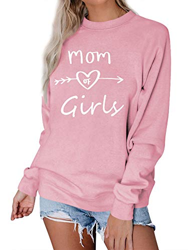 Dresswel Damen Mom of Boys Pullover Mama Sweatshirt mit Rundhalsausschnitt Langarmshirt Pulli Bluse Oberteile Top von Dresswel