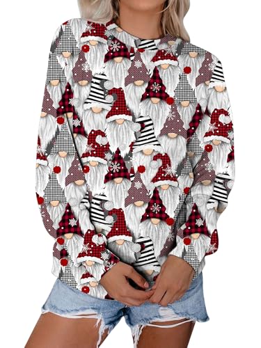 Dresswel Damen Weihnachtspullover Weihnachtsmann Zwerge 3D Druck Weihnachten Sweatshirt Xmas Pullover Pulli Langarmshirt Oberteil Dresswel Damen Weihnachtspullover Weihnachtsmann Zwerge 3D Druck Weihnachten Sweatshirt Xmas Pullover Pulli Langarmshirt Oberteil von Dresswel