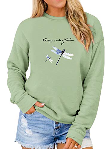 Dresswel Damen Whisper Words of Wisdom Libelle Sweatshirt Rundhals Langarmshirt Pullover Pulli Bluse Langarm Oberteil Top Dresswel Damen Whisper Words of Wisdom Libelle Sweatshirt Rundhals Langarmshirt Pullover Pulli Bluse Langarm Oberteil Top von Dresswel