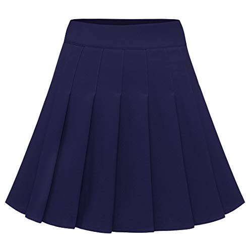 Dressystar Damen Dehnbar Faltenrock Schulmädchen Solide Informell Kurz Anime Cosplay Rock Marineblau XS Dressystar Damen Dehnbar Faltenrock Schulmädchen Solide Informell Kurz Anime Cosplay Rock Marineblau XS von Dressystar