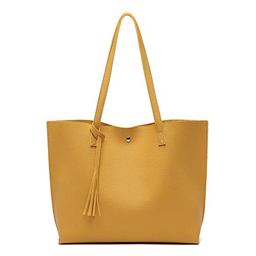 Dreubea Damen-Schultertasche aus weichem Kunstleder mit Quasten von Dreubea