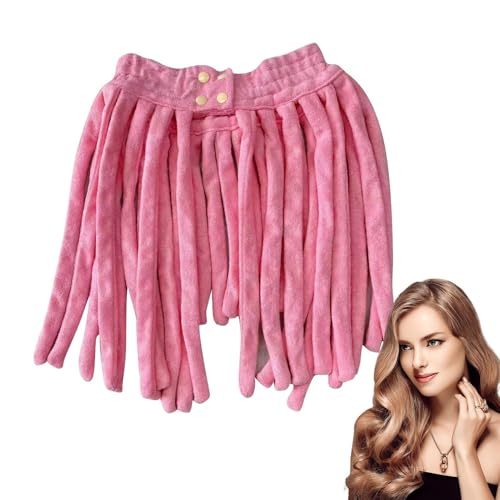 Dreuhuing Hitzefreies Curling-Stab-Stirnband, Heatless Curling-Set,2 in 1 hitzefreie Locken über Nacht | Wasserabsorbierender Haarschmuck für Frauen, Nudelformen-Design für Mädchen, wertet langes Haar von Dreuhuing