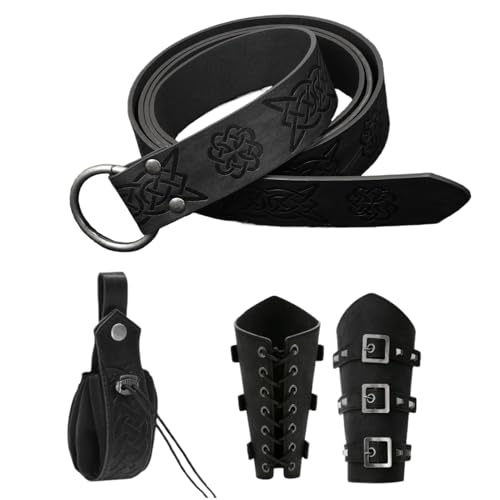 Dreuhuing Renaissance Accessoires Herren,Mittelalterliche Gürteltasche Tasche Am Gürtel | Leder Vintage Hüfttasche für Kostümevent Festival Cosplay Mittelaltermarkt Thementage von Dreuhuing