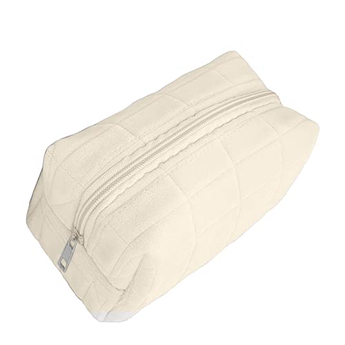 Dreuhuing Weiches Kissen-Federmäppchen, gestepptes Federmäppchen, Aufbewahrungstasche, ästhetisches Federmäppchen, großes Fassungsvermögen, modisch, einfarbig, Reißverschluss, hübsches Federmäppchen, von Dreuhuing