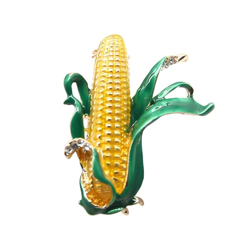 Dreuyet Maisbrosche für Damen, Charm, zierliche Maisnadel, niedlich, lebensechte Simulation, Lebensmittelbrosche für Abzeichen, Kleidung, Taschen, Accessoires, Thaksgiving Herbst Urlaub Schmuck von Dreuyet