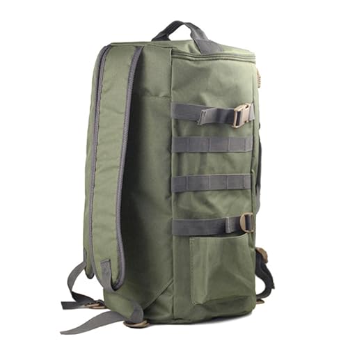 Drfeify Fischerei Angling Pack Tackle Bag mit Geräumigem Hauptfach Dual Reißverschluss Schließung Molle Gurtband für Reisebereich Fischerei Im Freien Im Freien (Armeegrün) von Drfeify