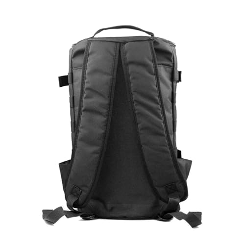 Drfeify Fischerei Angling Pack Tackle Bag mit Geräumigem Hauptfach Dual Reißverschluss Schließung Molle Gurtband für Reisebereich Fischerei Im Freien Im Freien (Black) von Drfeify