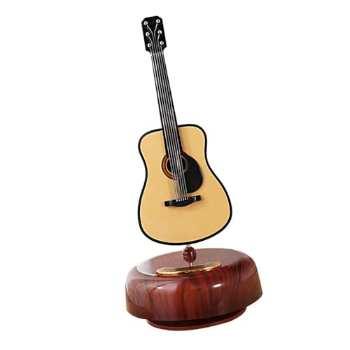 Drfeify Twirling Musik Box Deme GIORINE Miniatur Replica STRICED Musical Instrument für Schreibtischdekoration für Kinder Freunde (Violine, ABS) (Elektrische Gitarre) von Drfeify